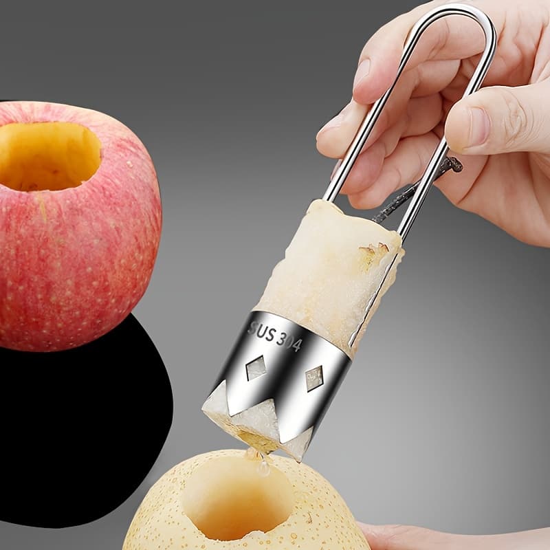 TEMU Stainless Steel Fruit Corer, Red Pepper Seed Remover, Vegetable And Fruit Corer, Kitchen Gadget, Convenient For Peeling And Slicing