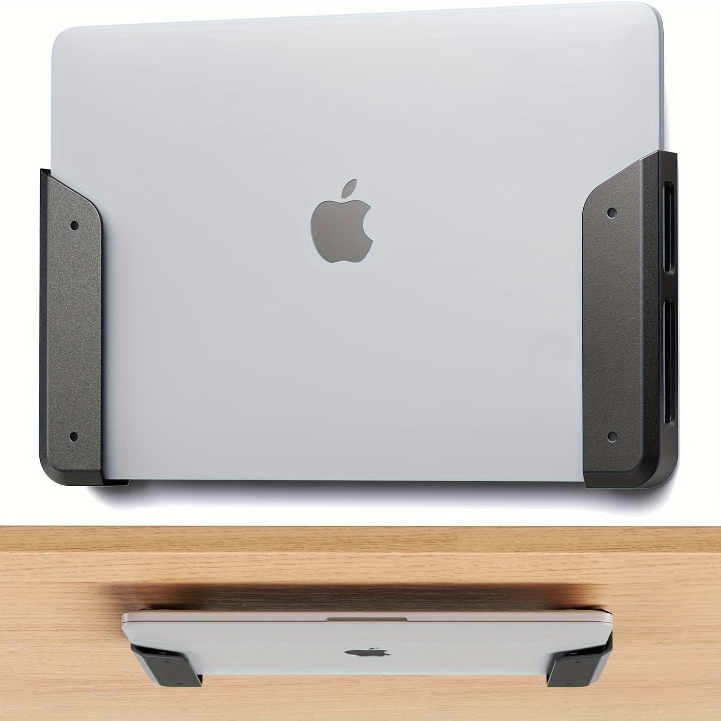 TEMU Wall& Under Desk Laptop Mount Holder With Adhesive& Screws In, 1.02"/ 26mm Thick, Anti-scratch Pads, Universal For Macbooks, Surface, Keyboards, Tablets, Switch& More Universal