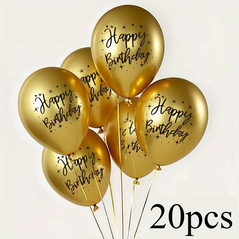 TEMU Metal Golden Birthday , Made Of High-end Materials, Suitable For Birthdays, Baptisms, Anniversary Celebrations, Home Decoration, And Special Occasions Decoration