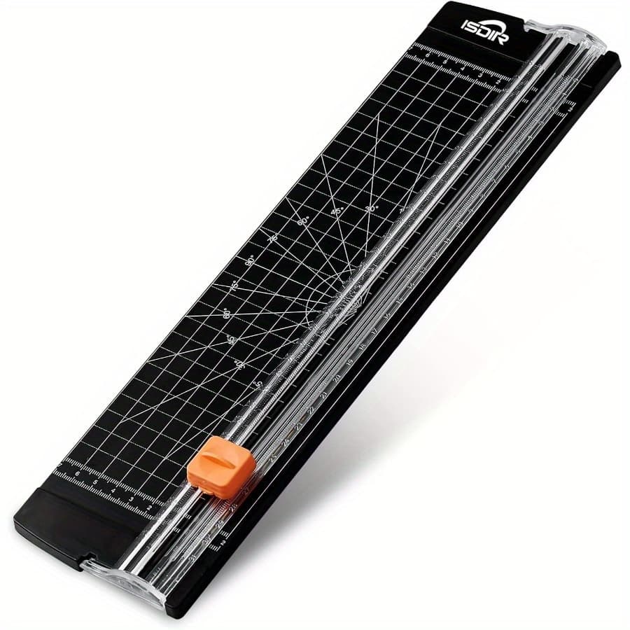 TEMU A4 Paper Cutter Slicer, 12 Inch Paper Trimmer Scrapbooking Tool Supplies With Security And Side Ruler, Portable Paper Slicer For Craft Paper, Label, Photo, Cardstock (black)