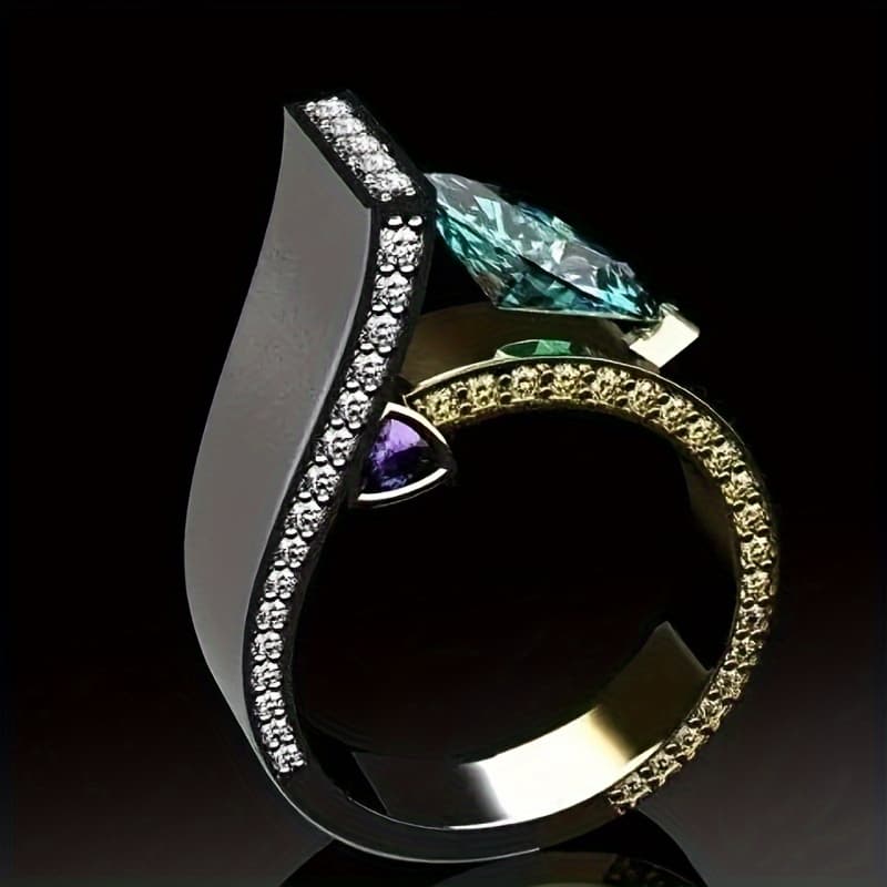 TEMU 1pc Elegant And Stylish Women's Rings, Classic Women's Geometric Rings - Fashion, Suitable For Anniversaries And Birthdays, Valentine's Day Gifts, Parties And , Exquisite Gifts For Her