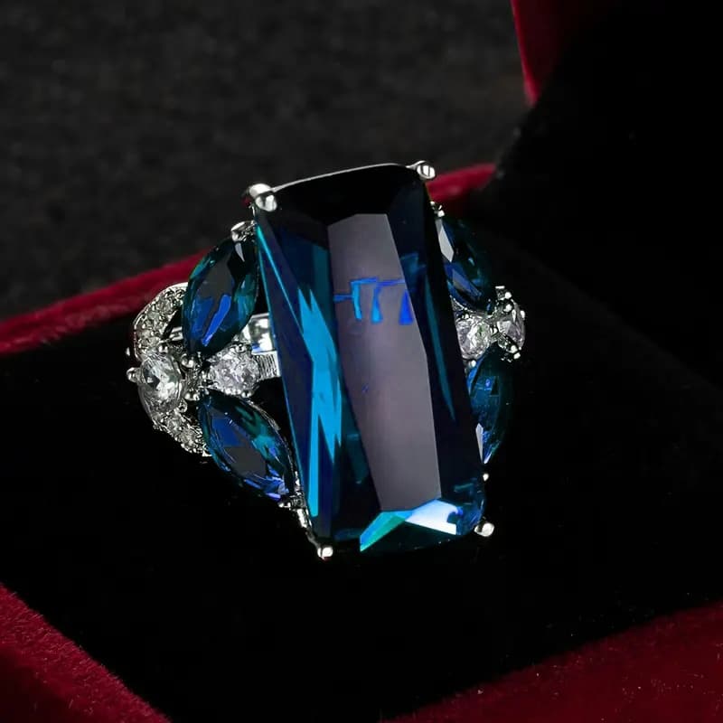 TEMU A Sophisticated And Wedding For Women, Beautifully Coated In Silvery And With -cut Synthetic Zirconia Details - A Replica Of , An Ideal Present For Women, In Sizes