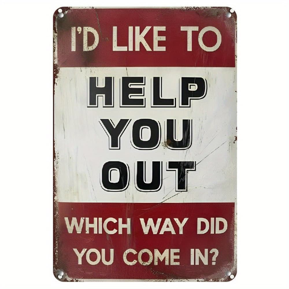 TEMU Vintage Metal Tin Signs By Hemitong That Say "i Would Like To " Are Perfect For Home Decor, Men's Caves, Garages, Bars, And Cafes, A Touch To Your Wall Without Needing