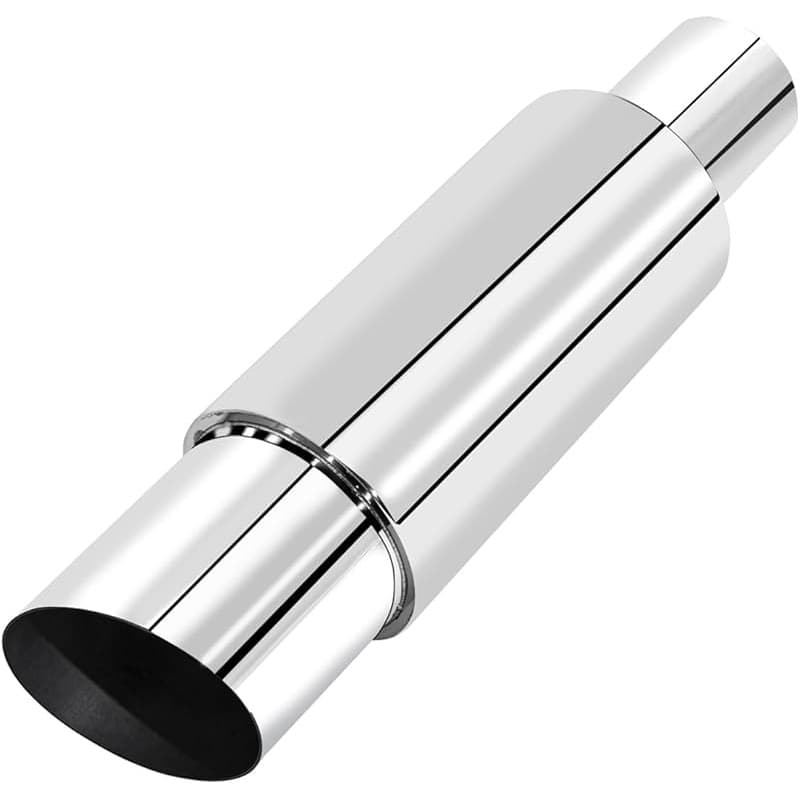 TEMU Universal Car Exhaust Systems Muffler Stainless Steel Straight Through Exhaust Muffler Enhance Sound And Style thumbnail 2