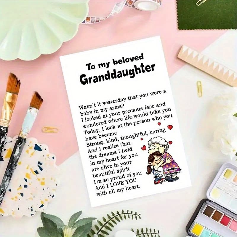 TEMU Pre Order 4pcs (2 Greeting Cards+2 Envelopes) Granddaughter Birthday Card - Inspirational Message From "you Are A ", Perfect For Celebrating Granddaughter' Day, Greetings, Messages
