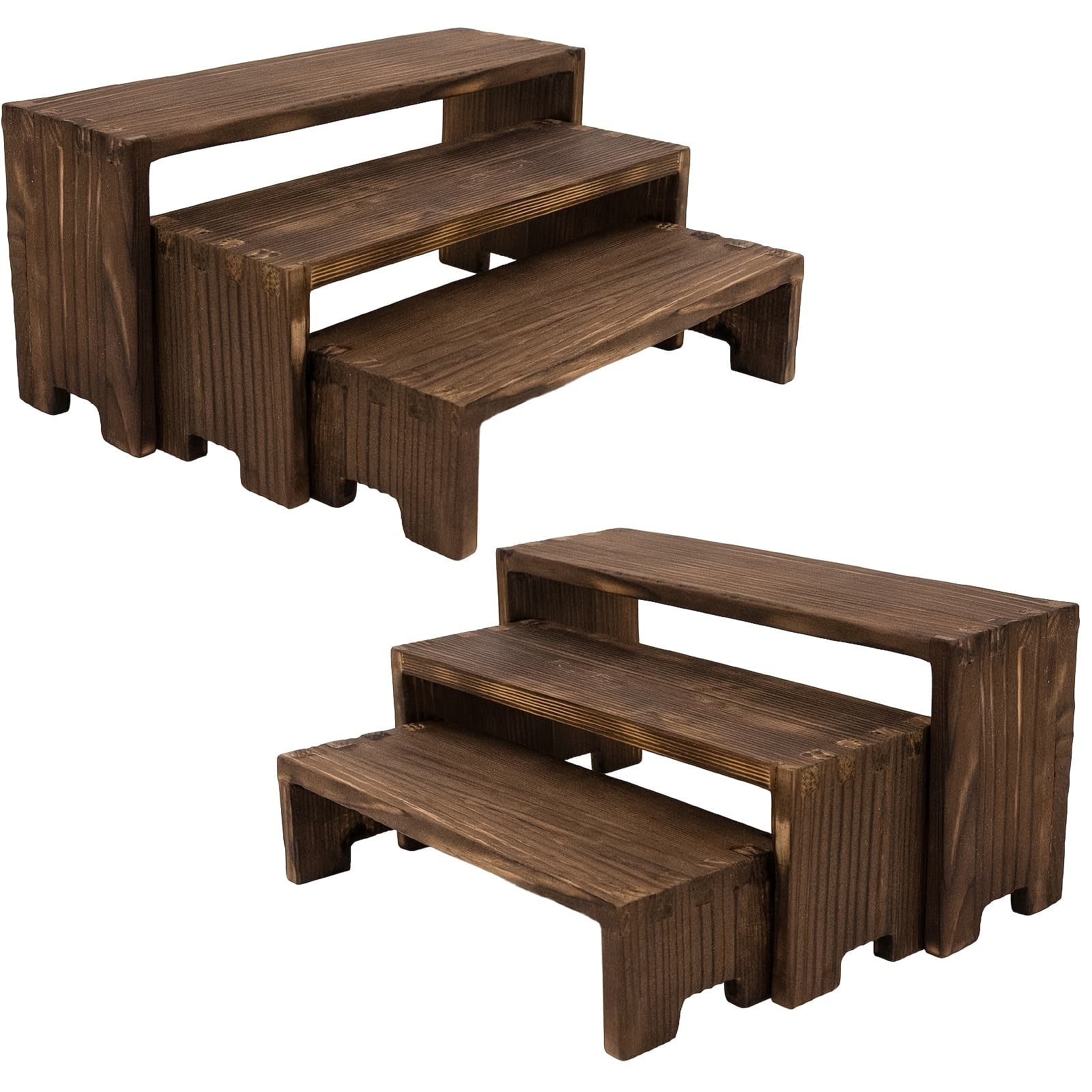 TEMU 3-tier Modern Wooden Display Shelf - Space-saving Wood Freestanding Storage Shelf With Wood, Sturdy Countertop Organizer Suitable For Home, Office, Retail,, - Material, Utility Racks