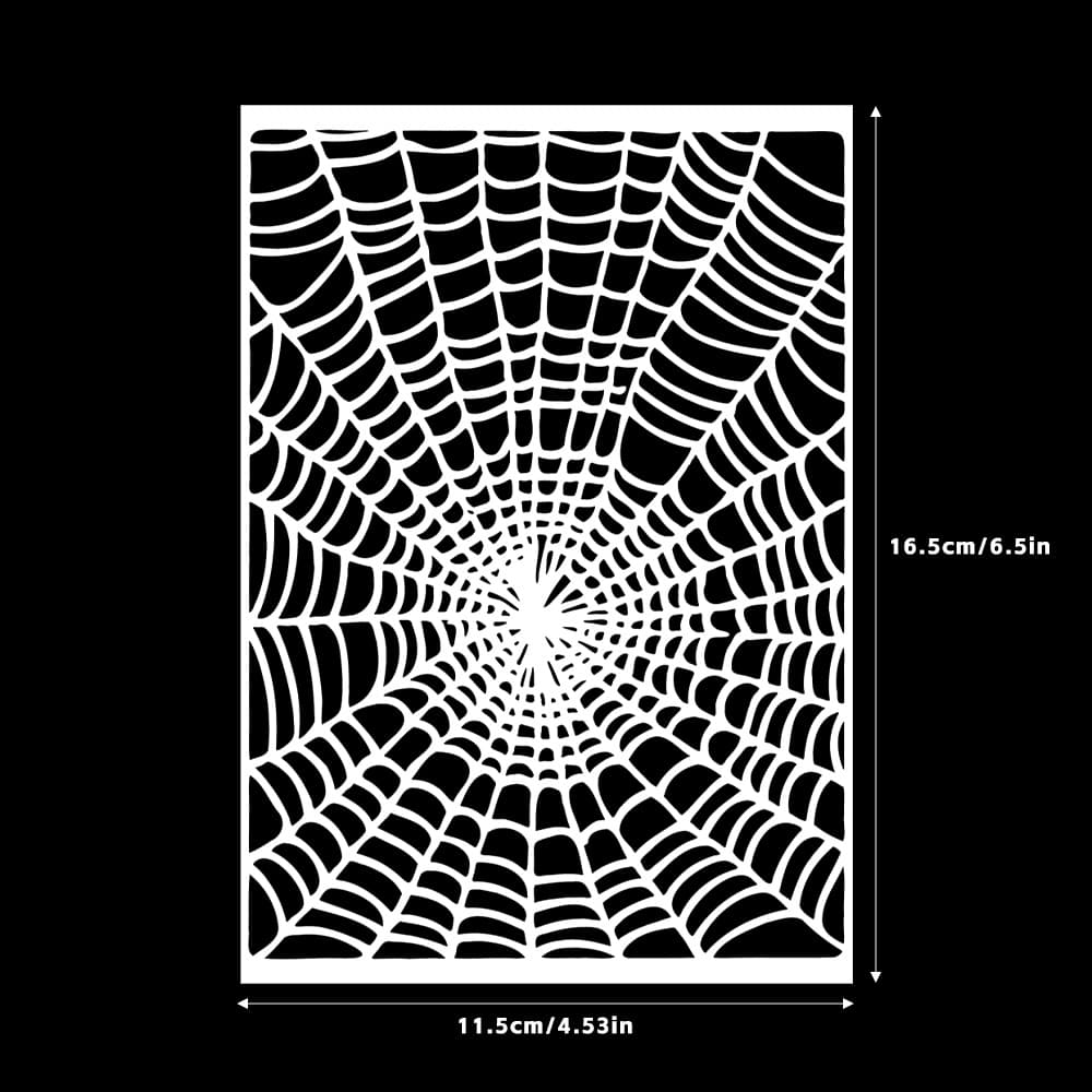 TEMU [craft Inspiration] Spider Web Art Stencil For Diy Crafts – Plastic Template For Wall Decor, Furniture, And – Intricate Spider Web Design For Home Décor Art Supplies