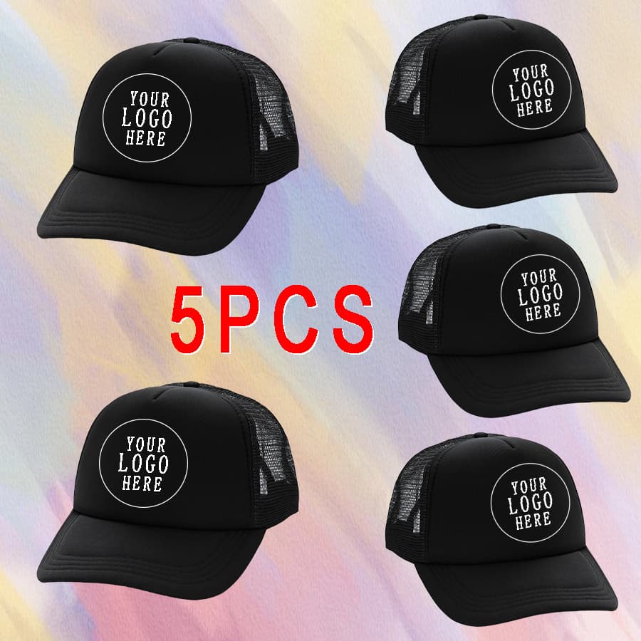 TEMU 5pcs Set, Unisex Mesh Baseball , Customizable With Logo And Image, Suitable For Weddings, , Bridesmaids, Truck Drivers, Holidays, Valentine's Day Gifts, And Diy Gifts