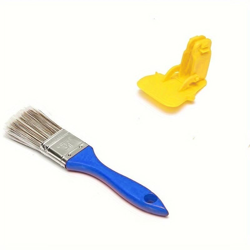 TEMU 2pcs/set Edger Paint Brush Durable Lightweight Clean Brush Painting Brush With Wood Handle Tool For Frame Wall Ceiling Edges Trim
