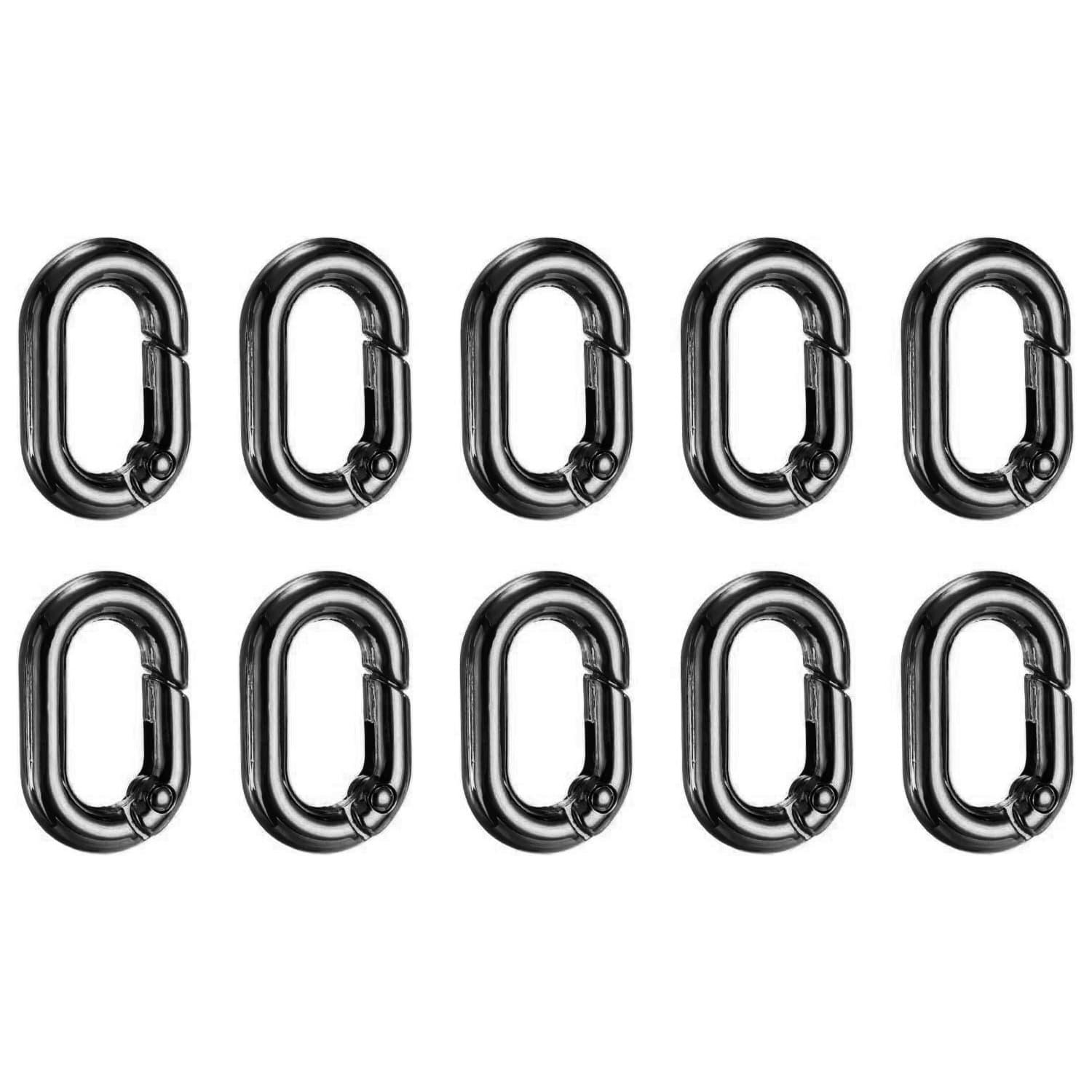 TEMU 10pcs Spring Keyring, Oval Rings Snap Clips Accessories For Bags Purses Keychain