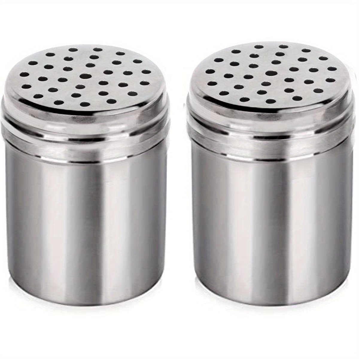 TEMU 2pcs Stainless Steel Dredge Shaker