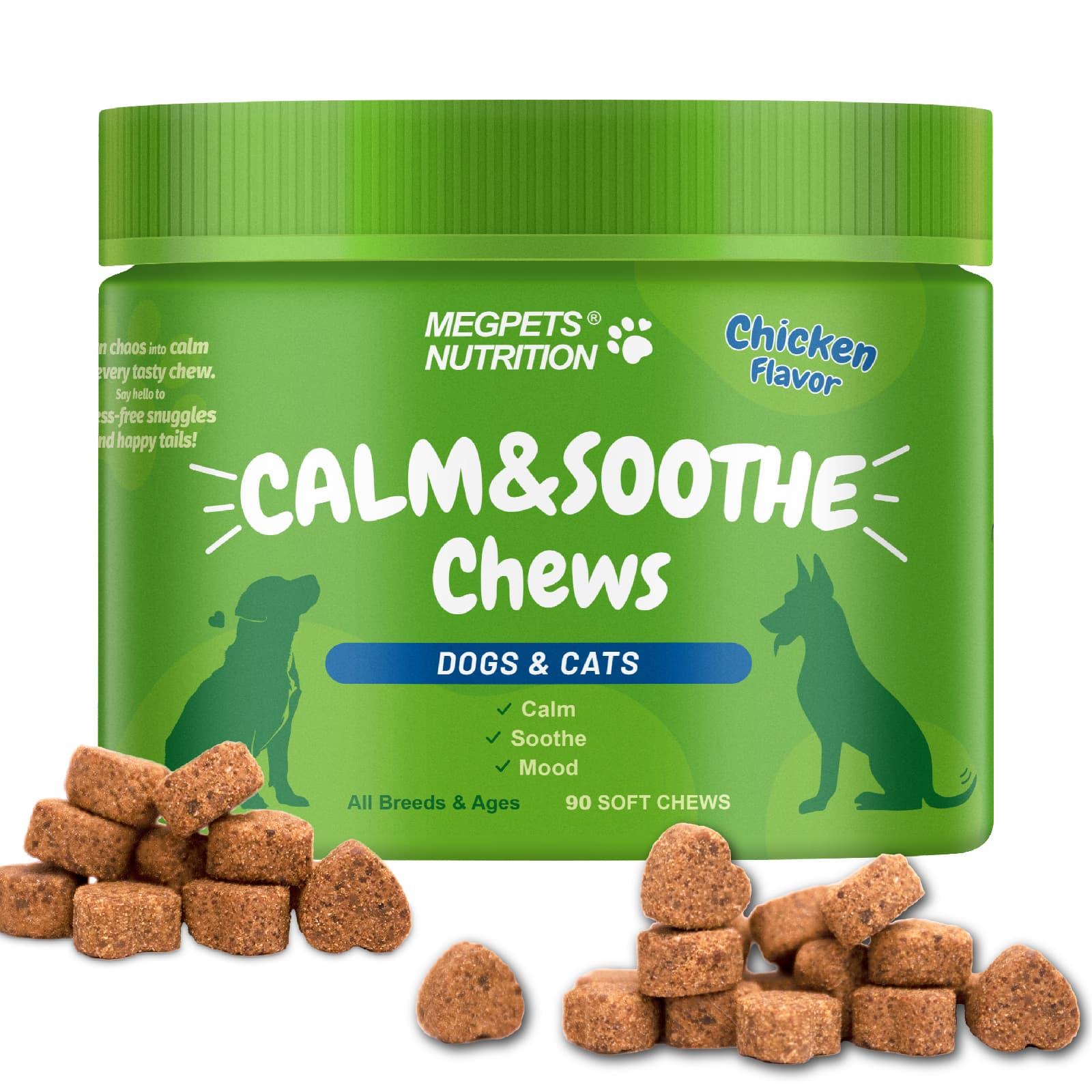 TEMU 90 Dogs Calm Chews | Relaxation, , Sleep & Mood | Ideal For Nervousness & Fear, Separation Stress, , Excessive Barking | With Seed Oil