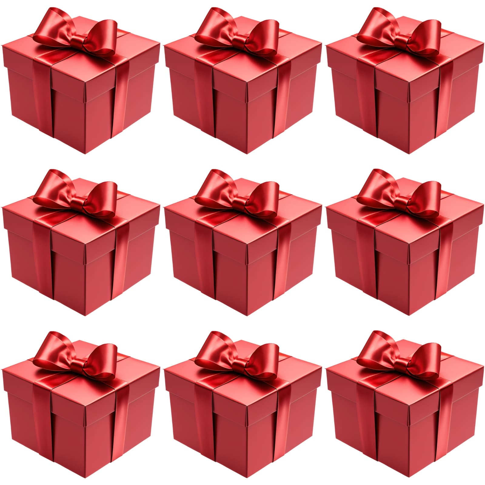 TEMU 9pcs Patches, Red Gift Boxes With Bows In Grid Pattern, Transfer For Clothing, T-shirts, Jeans, Backpacks, Hats And Pillows, Durable Washable Stickers Perfect For , Ideal Gift For Women And Men