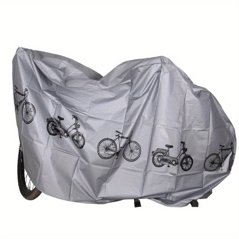 TEMU 1pc - Bicycle Cover, Outdoor Bicycle Waterproof Cover, Motorcycle Protection Dust Cover, Outdoor Motorcycle, Bicycle Protective Cover Gray, Black