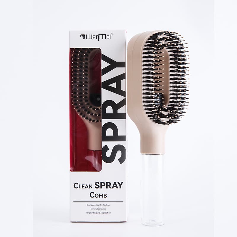 TEMU 2-in-1 Innovative Hair Mist Brush Wet And Dry Hair Styling - No- Bristles, Convenient Water Reservoir, Easy-to-use
