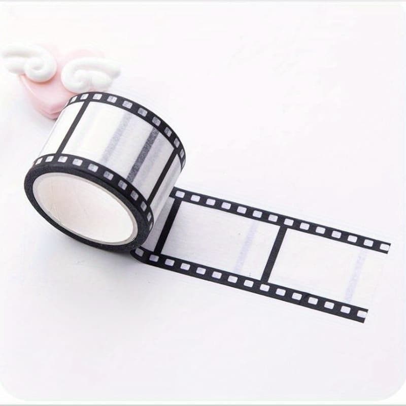 TEMU 1x15mm Tape Negative Camera Film Print Scrapbooking Sticker Decorative Masking Japanese Washi Tape Paper 10 M