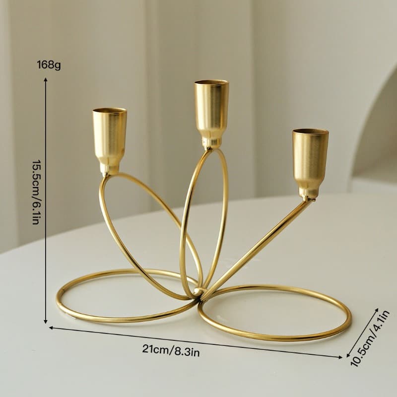 TEMU European Wrought Iron Candle Holder Dining Table Creative Romantic Electroplating Light Luxury Decoration Ornament Candlelight Dinner Home New Products
