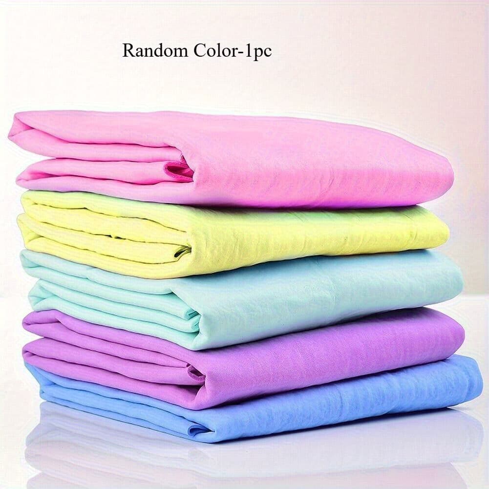 TEMU 1pc Chamois Cloth For Car Super Absorbent Car Towel Office Pool Car Wash Drying Cleaning Tools Cloth, Random Color