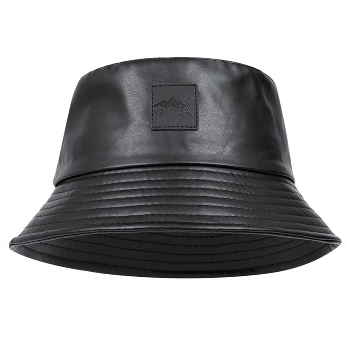 TEMU 1 Outdoor Women's Mountain Pu Leather Fisherman Hat, Adjustable Casual Hat For Autumn/winter , Travel, Beach Parties