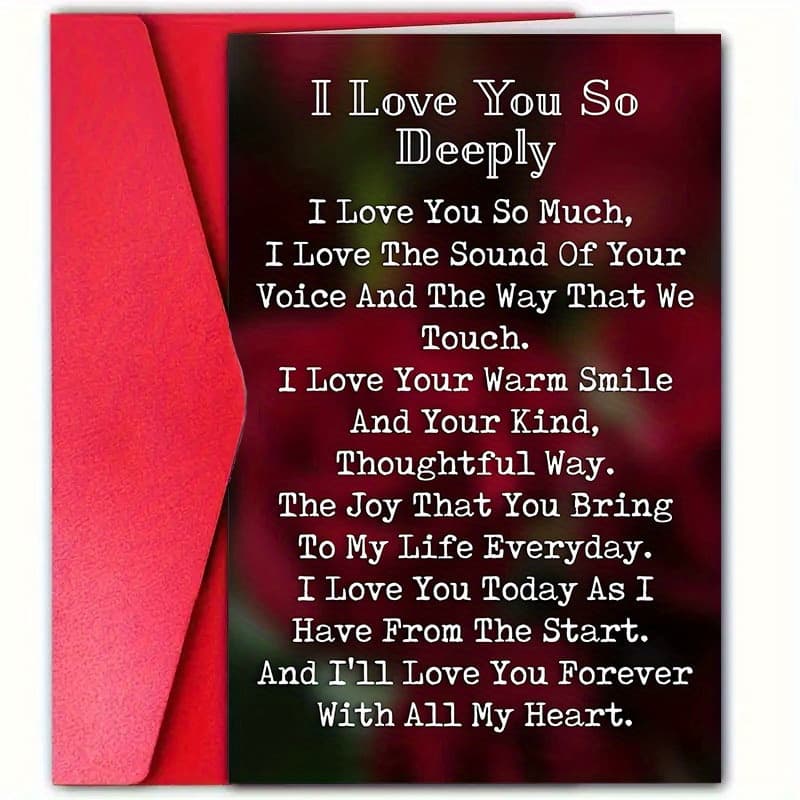TEMU 1pc, A And Valentine's Day Card With An Envelope(12cm*18cm), Perfect For Valentine's Day, Birthdays, Anniversaries, Holidays, For Couples, Husbands, Wives, And Everyone Yo