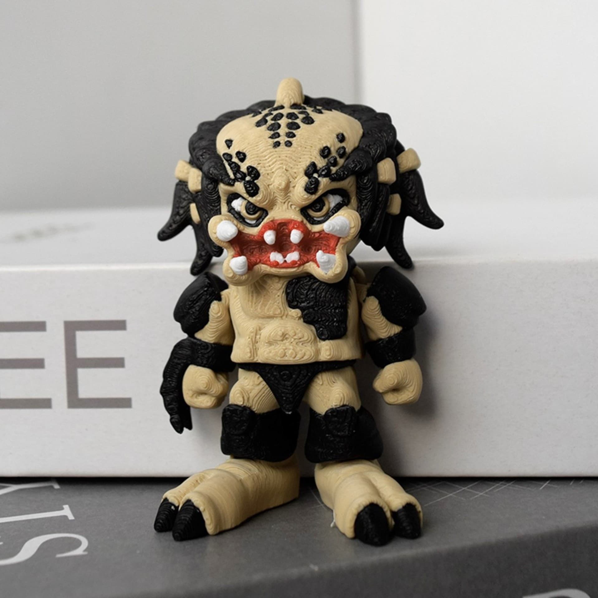 TEMU Halloween Decorations 3d Printed Series- Mini Articulated Predator-style Animal Models With Movable Joints, Micro-scale Haunted Diorama Display For Collectors& Horror Enthusiasts