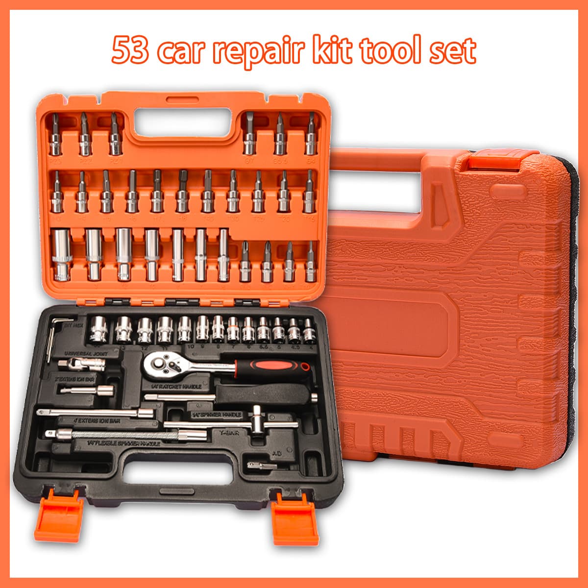 TEMU 50/ 53pcs-high-end Professional Tool Sets, Auto/ Bicycle Maintenance Machinery Sets, Racing- Parts Maintenance Ratchet Wrenches Or Other Auto Maintenance Parts Tool Sets.
