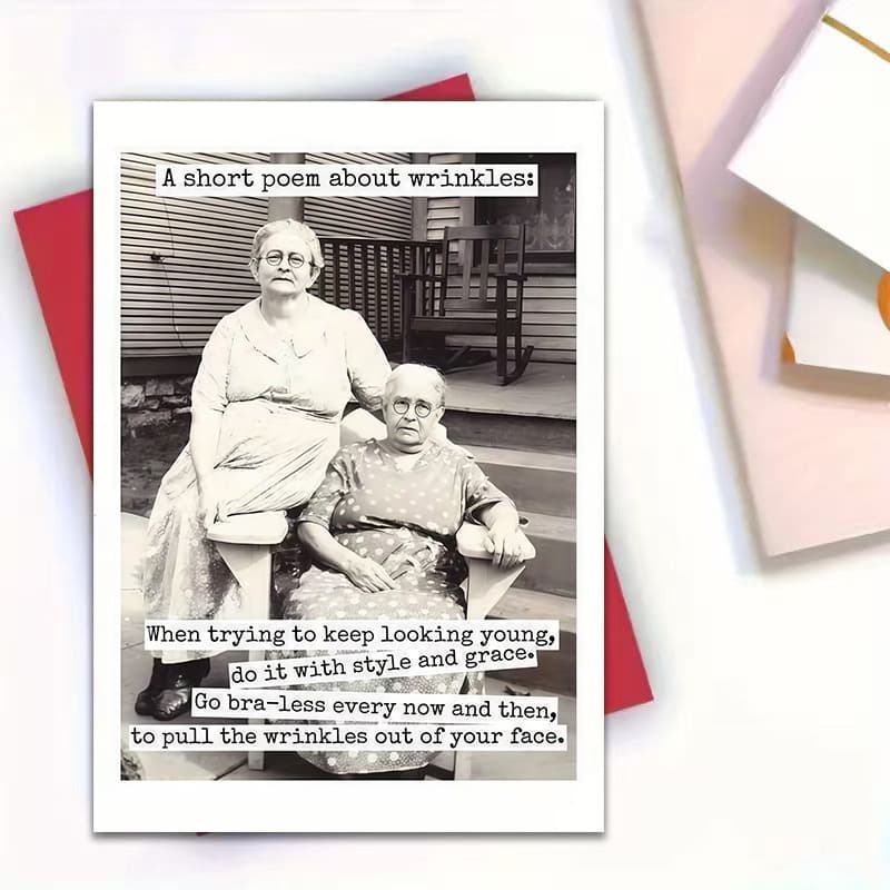 TEMU Popular Greeting Card With Envelope, For And Colleagues. A Card, But A Humorous Interaction. It Says "naughty Yet " , Making Sending Easy, Unique, And