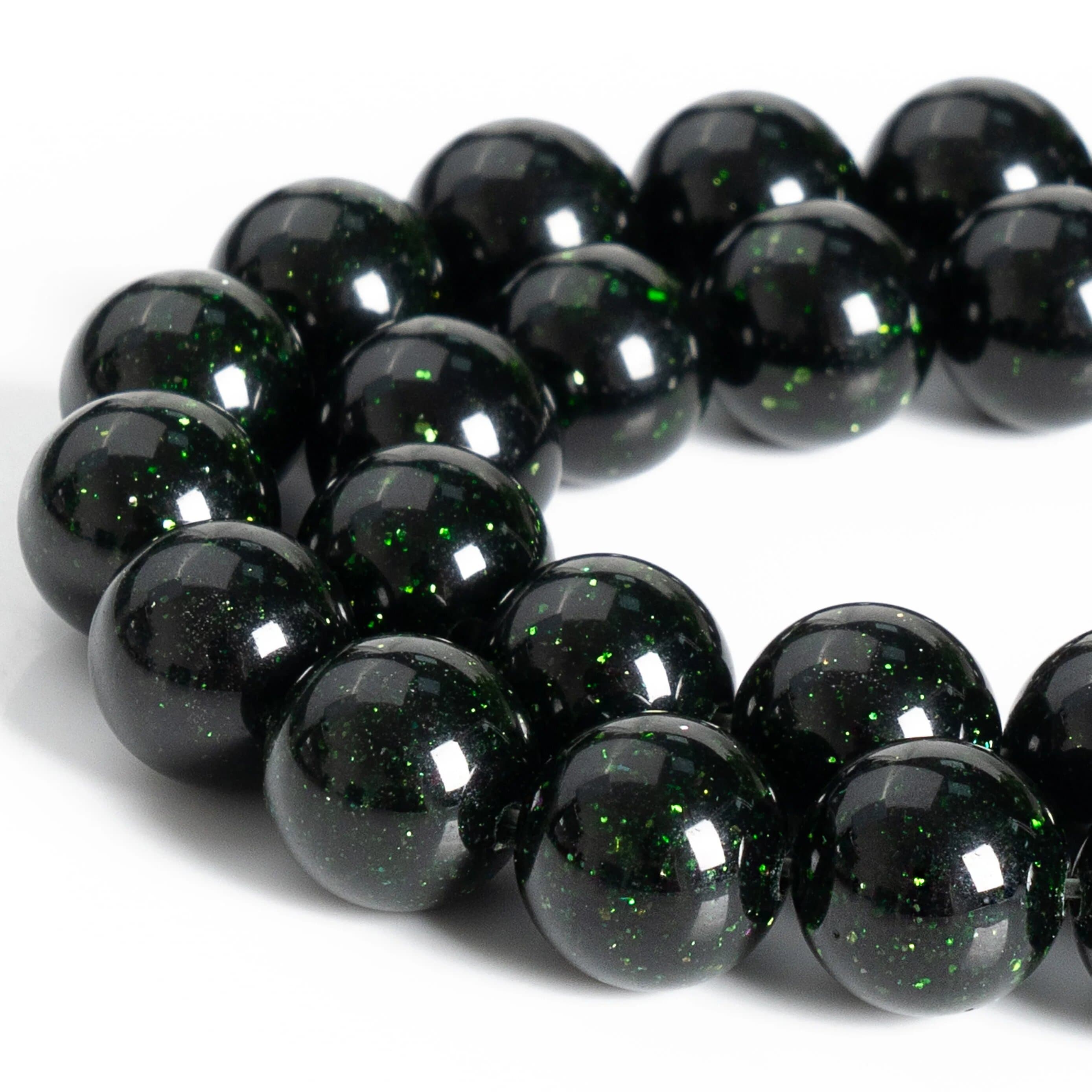 TEMU Efrey Natural Beads For Jewelry Making Smooth Round Beads With Green Perfect For Bracelets Necklaces, Earrings And Holiday Gifts (6/8/10mm) Beads For Bracelet Making