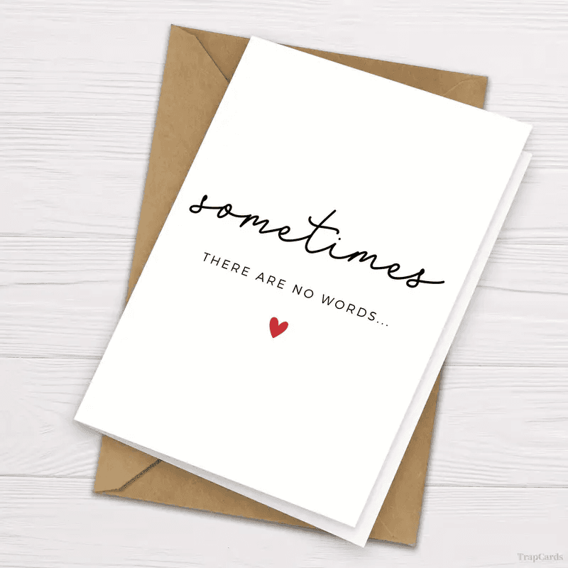 TEMU 4pcs (2 Greeting Cards + 2 Envelopes) Occasionally, Conveys Words. - A Greeting Card - You In Grief - Design - For Anyone