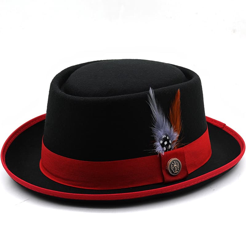 TEMU Spring And Autumn Top Hats, Felt Brim , Top Hats, Men's Fashion, Versatile, British Street Dance, Jazz Hats, Women