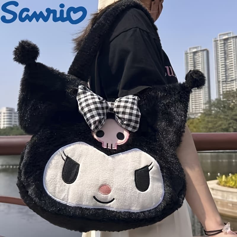 TEMU Cute New Japanese Cartoon Cinnamoroll Melody Handbag Shoulder Bag Kuromi Large Capacity Messenger Bag Random Pattern