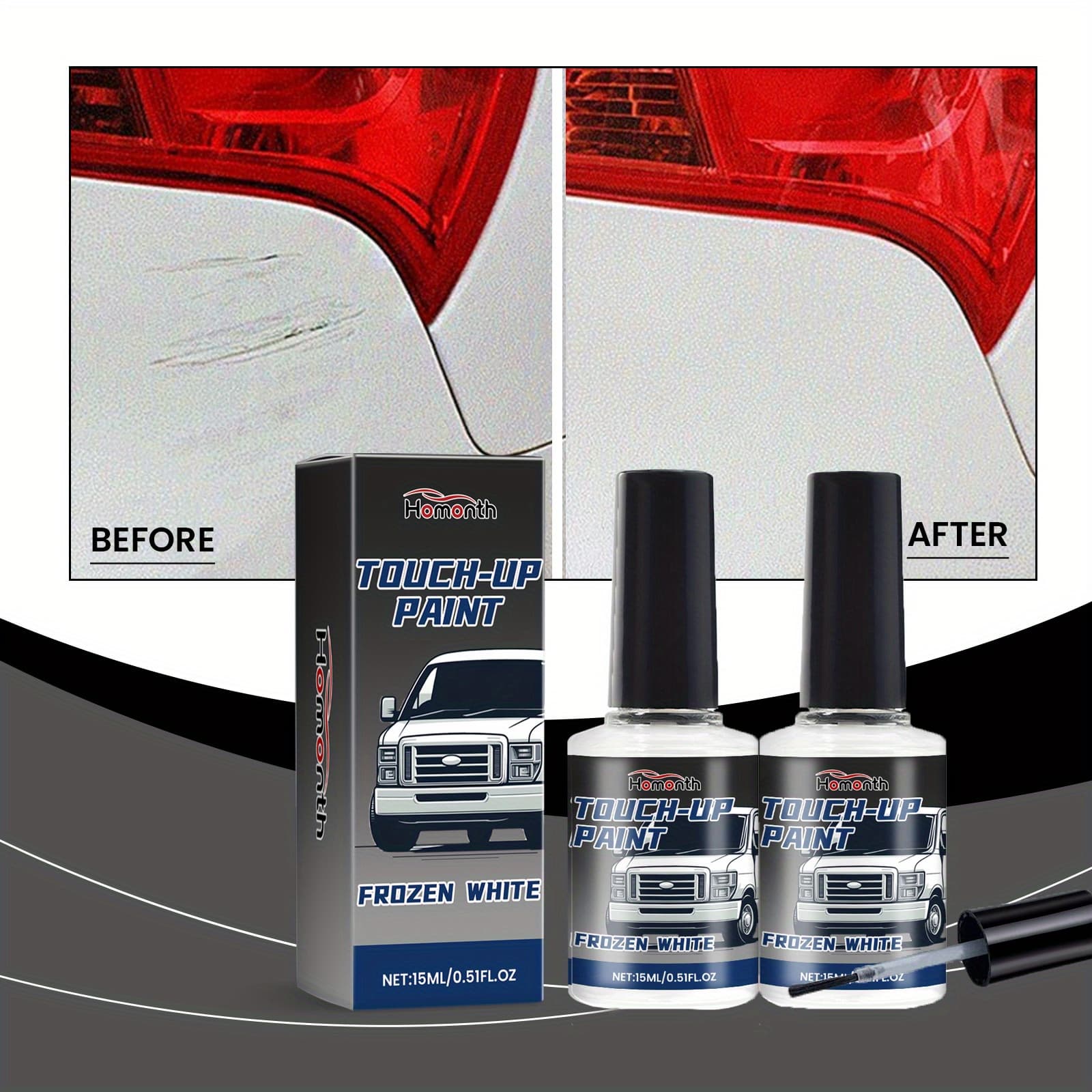 TEMU 2pcs Car Paint Repair Car White Paint Repair Car Paint Scratch Repair Car Special