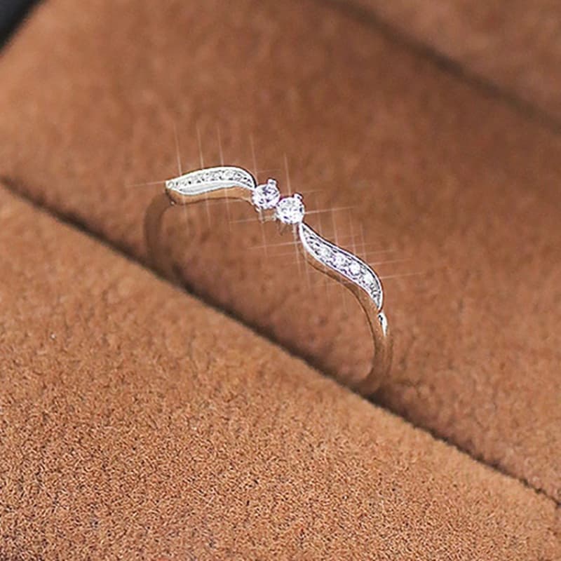 TEMU Exquisite Women's Cubic Zirconia Ring Wedding Engagement