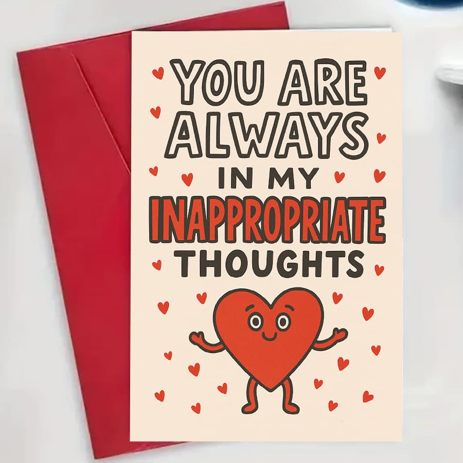 TEMU 1pcfunny Romantic Greeting Card For Girlfriend Or Boyfriend Expressing Perfect For Anniversaries Valentines Day Or Gift From Partnerenvelope + Card