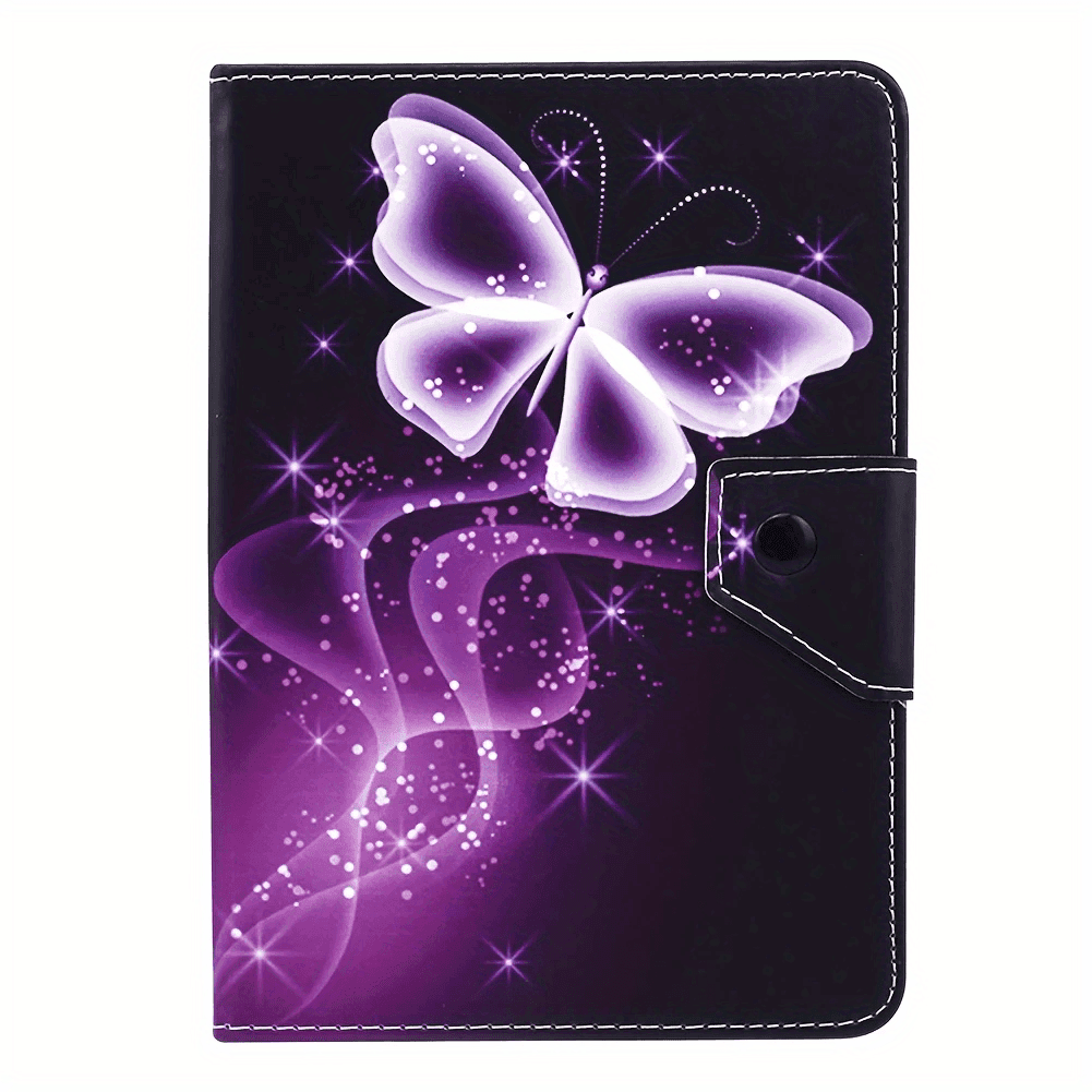 TEMU A 10.1-inch Tablet Cover, 10-inch Tablet Cover, Magnetic Closed Travel Portable Cover, Fake Pu Leather Bracket Case For .6.5-inch /ios/windows Tablets Without Holes!!!