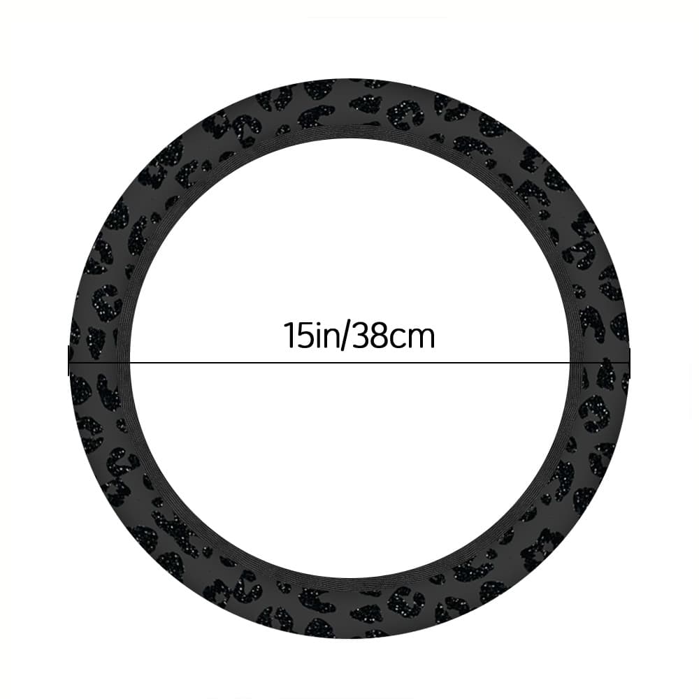 TEMU 1pc 15-inch Steering Wheel Cover, Print Steering Wheel Cover, Car Owner's Steering Wheel Cover, Car Interior Accessory, Soft And Comfortable, Suitable For Suv, Car Decoration