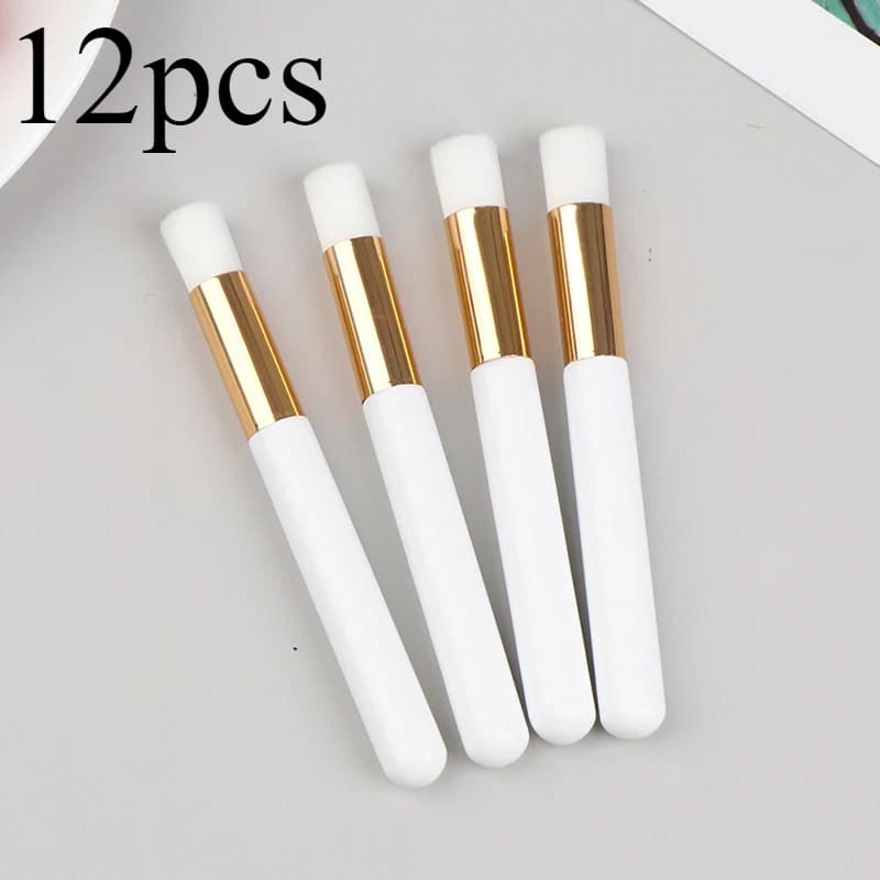TEMU Set Of 12 Precision Blending Brushes | 0.4 Inches In Diameter, Featuring A With A Golden - Made With Dense Nylon Bristles For Seamless Ink Mixing And Painting, With Comfortable Grip Handles