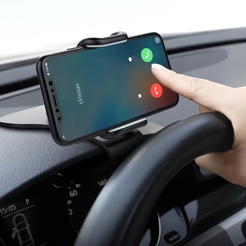TEMU 360° Adjustable Universal Car Phone Mount Dashboard Holder, Compact And With Vertical & Horizontal Rotation, Car Phone Holder Mount, Driving, , Durable Material
