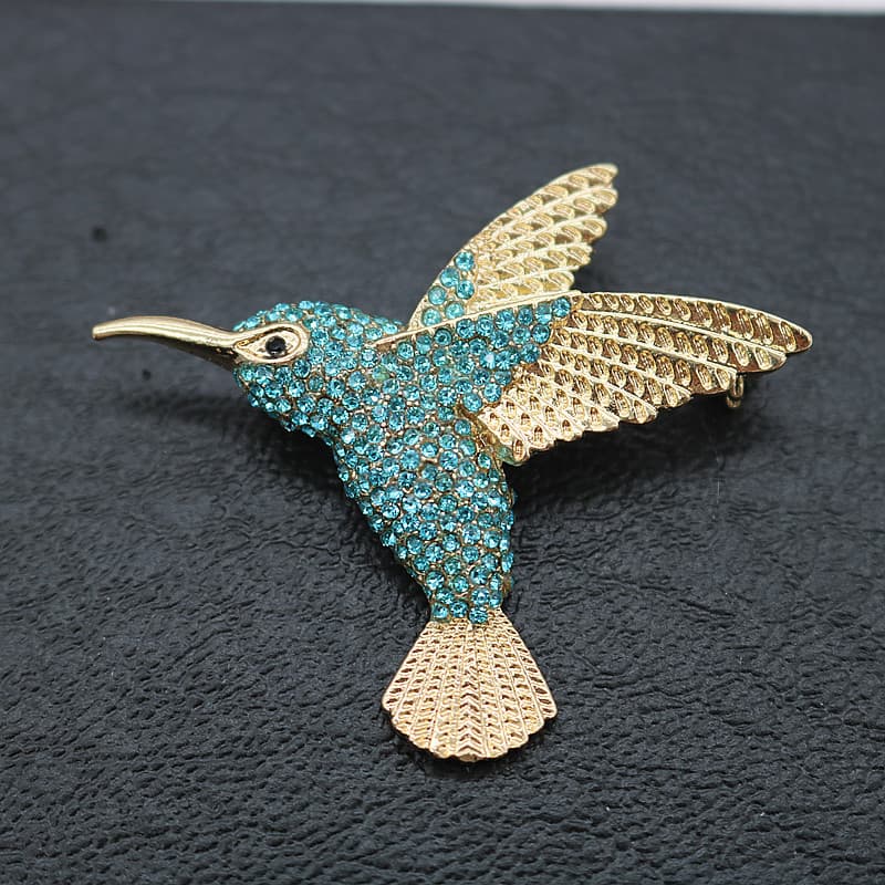 TEMU An Exquisite Vintage Brooch In Of A Hummingbird, This Elegant And Piece Of Jewelry Is Perfect For Women Fashionable Luxury, Ideal For Weddings And Formal Events