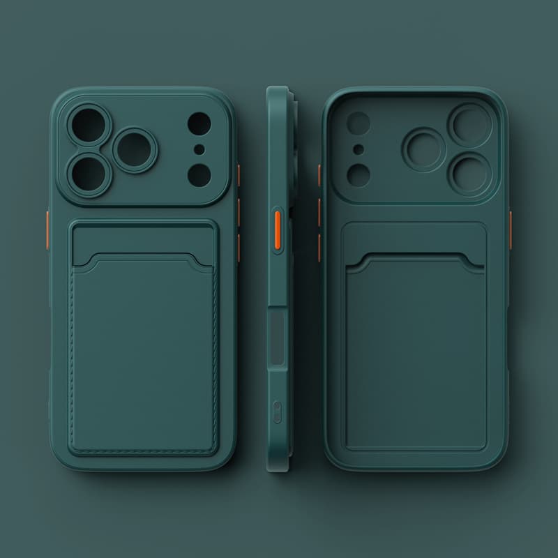 TEMU Phone Case - Color Block Premium Skin-feel Wallet Phone Case For Iphone 17/17 Pro/17 Pro Max/16 Pro Max/16 Pro/16/15/14/13
