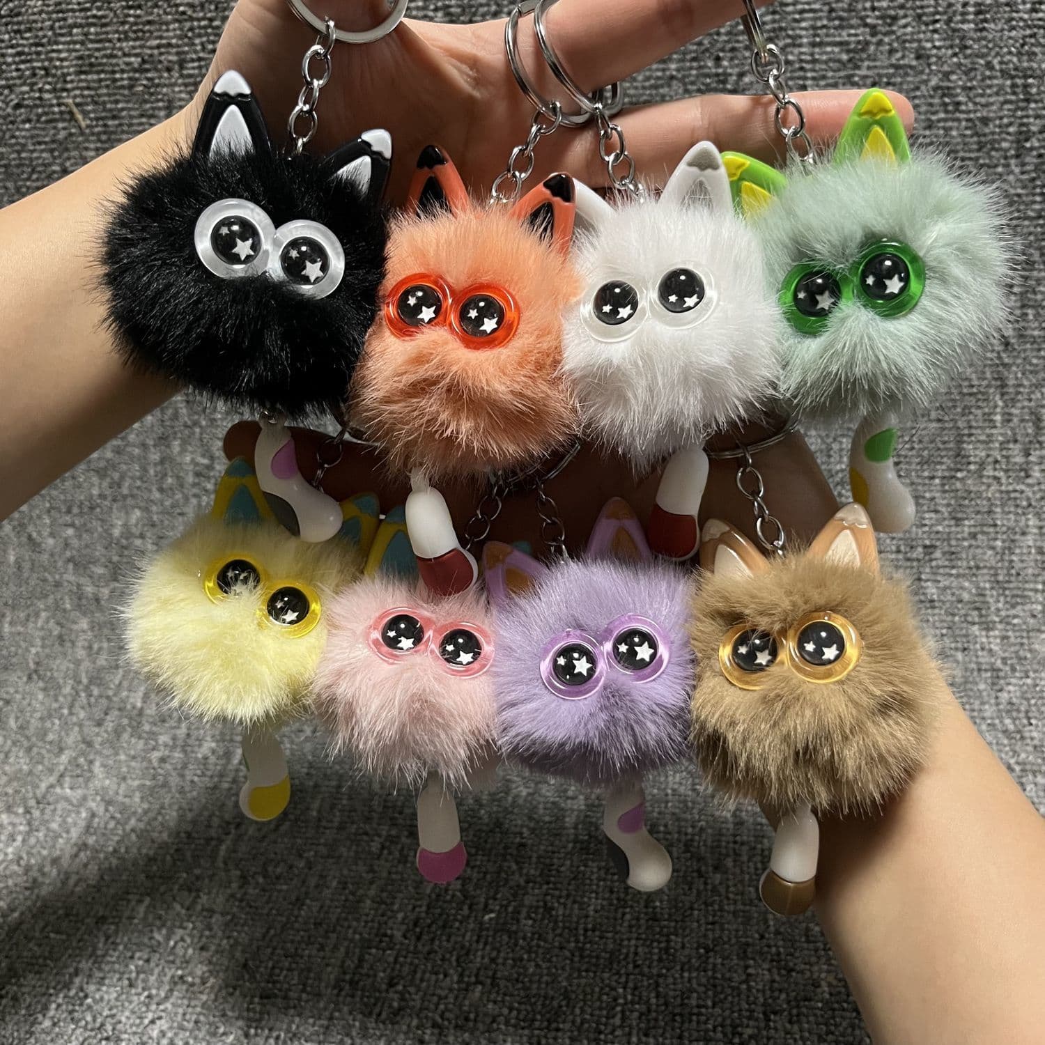 TEMU 8 Packs Of New Cute Niche Plush Keychain Pendants, Key Bag Car Key Pendants, Plush Backpack Doll Pendants, Couple Keychains, Bag Pendants, Christmas Gifts, Birthday Gifts