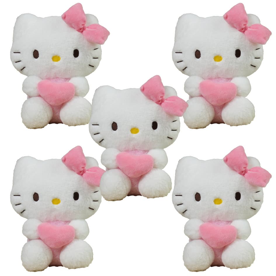 TEMU (licensed) 5pcs Set: Adorable Hello Kitty, Kuromi, Melody, And Plushies Perfect For Birthday Gifts, Holiday Surprises, Christmas, Thanksgiving, And Decora
