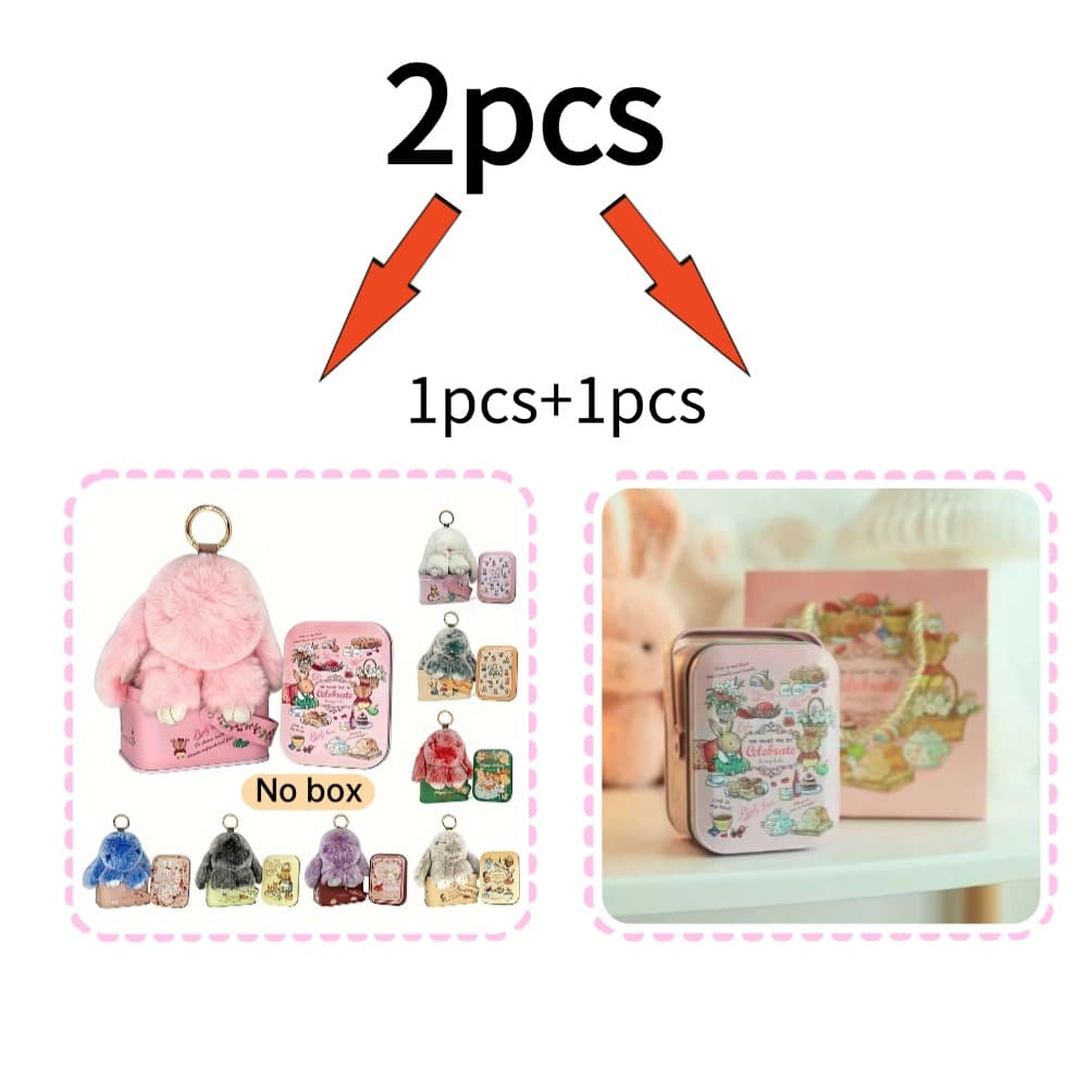 TEMU Gift For Her/him 2pcs Gift For Her/him The Adorable And Cuddly Rabbit Lulu | Rabbit |including A Random ! An Option For Christmas, New Year