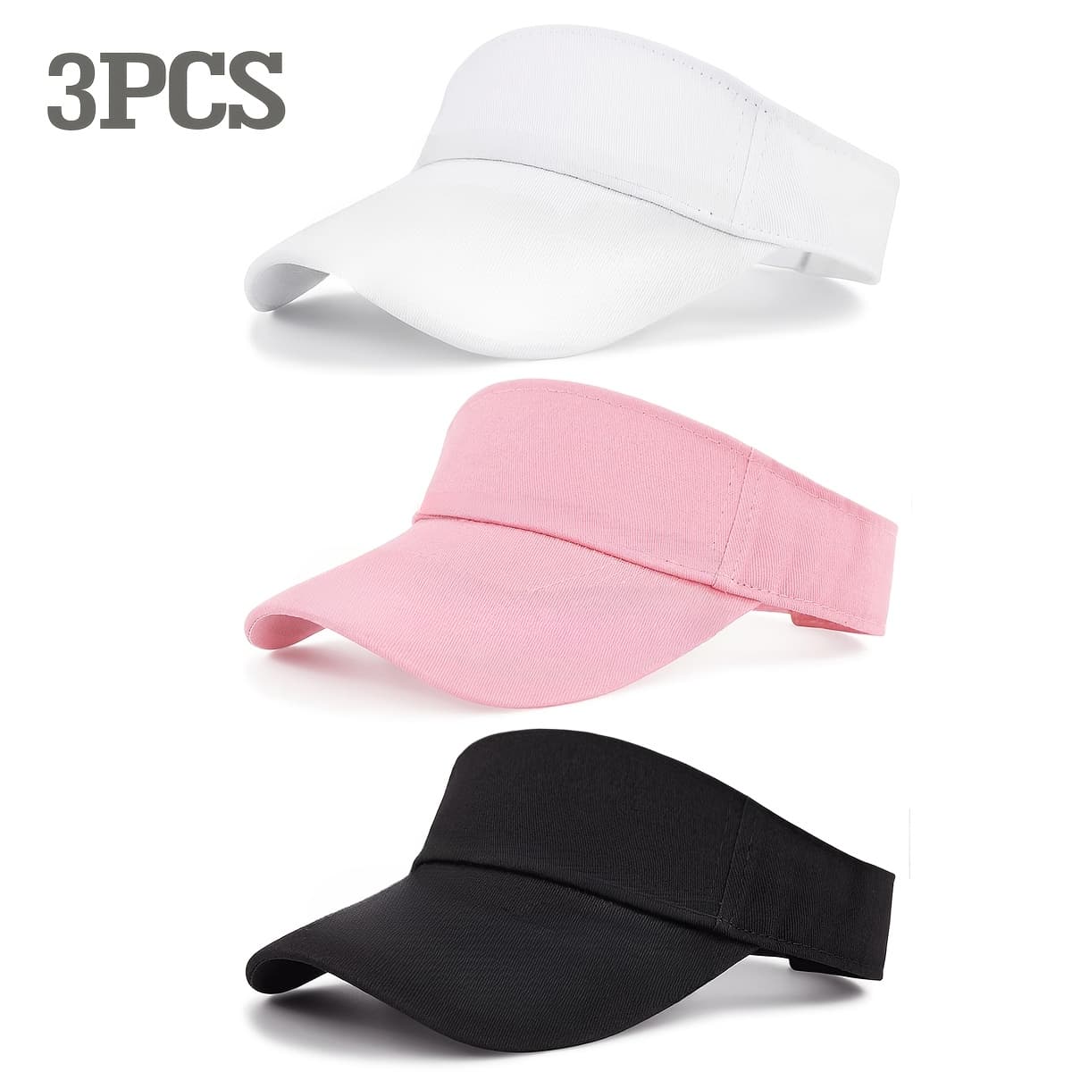 TEMU 3pcs Set Of Unisex Hats, Adjustable Size, Solid Color Casual Sun Hats, Suitable For Daily Wear And Summer, Offering And Stylish Coordination, Suitable As A Gift