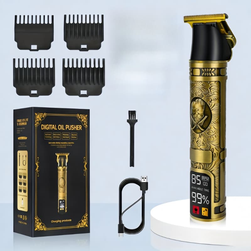 TEMU Professional Men's Electric Shaver & Cordless Beard Trimmer Set - Features 6 Adjustable Length Combs, Usb Rechargeable Design, -one Grooming Kit Styling, Perfect Gift For Men