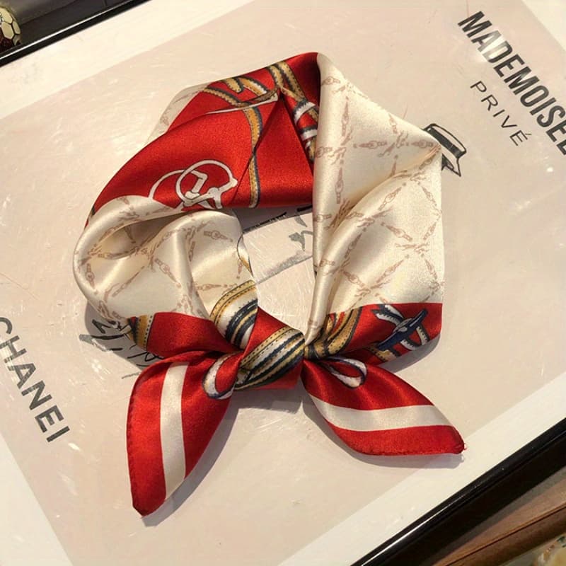 TEMU Small Scarf For Women, Made Of , Versatile For Spring And Autumn, Korean Style Neck Accessory