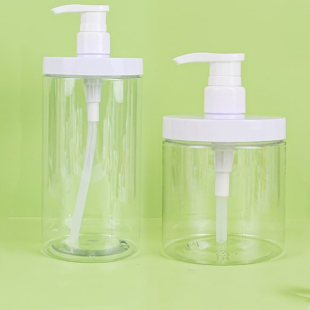 TEMU 500/1000ml Pump Dispenser Bottle, Refillable Empty Bottle For Travel Shampoo, Shower Gel, And Soap Storage