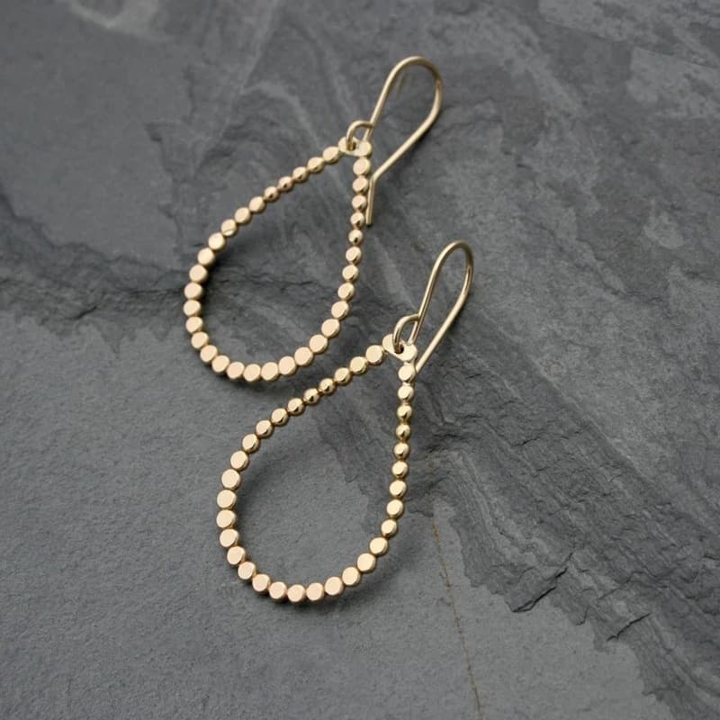 TEMU Vintage-inspired Hollow Pendant Earrings - Posts & Beaded Design, Parties, Anniversaries, And Daily Wear - Ideal Gift For Birthdays, Jewelry|vintage Earrings|alloy Construction, Cute Earrings