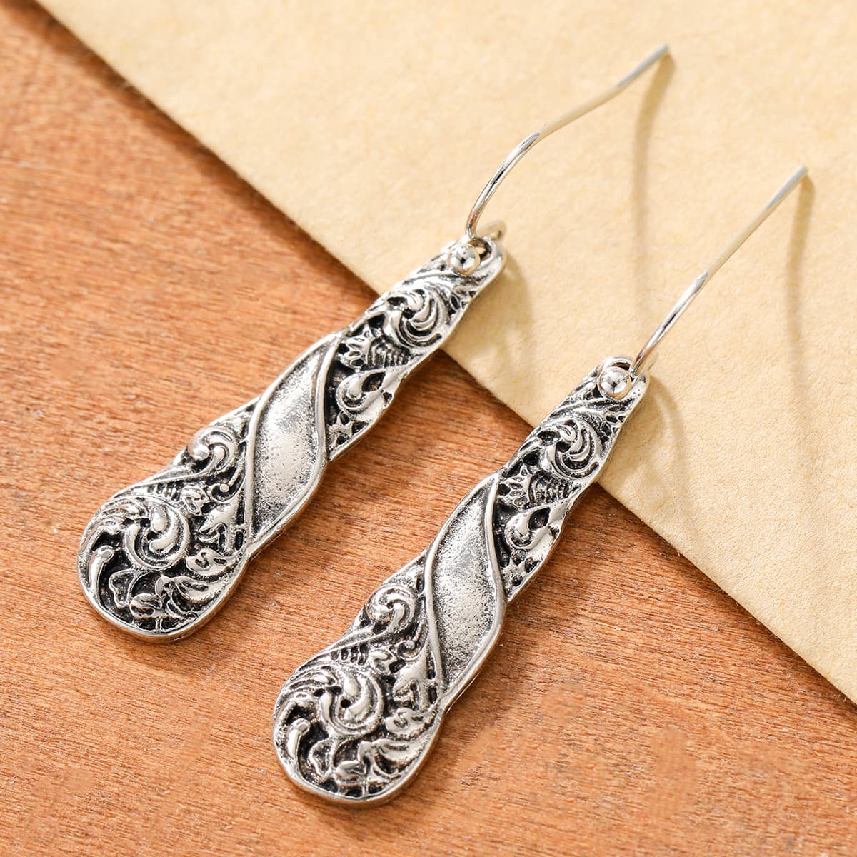TEMU Vintage Bohemian Creative Unique Carved Pendant Earrings For Women, Trendy And Unique Ear Accessories