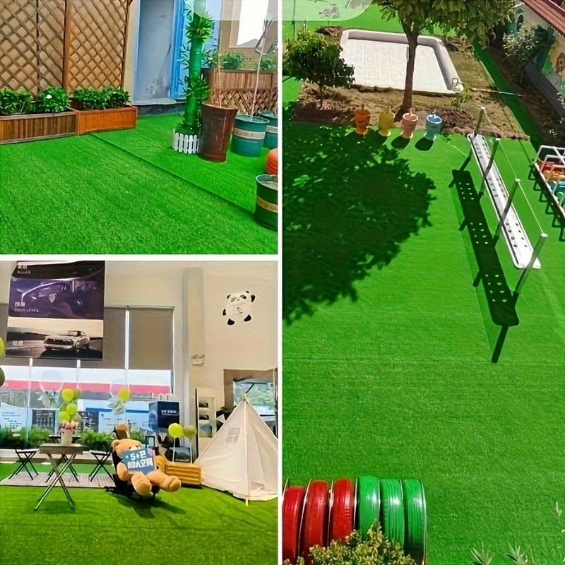 TEMU 4ft X 40ft Artificial Grass 160 Sq Ft, 0.7 Inch Pile Height With Grass Installation Tools For Garden, Patio, Balcony, Decor, Indoor And Outdoor Use